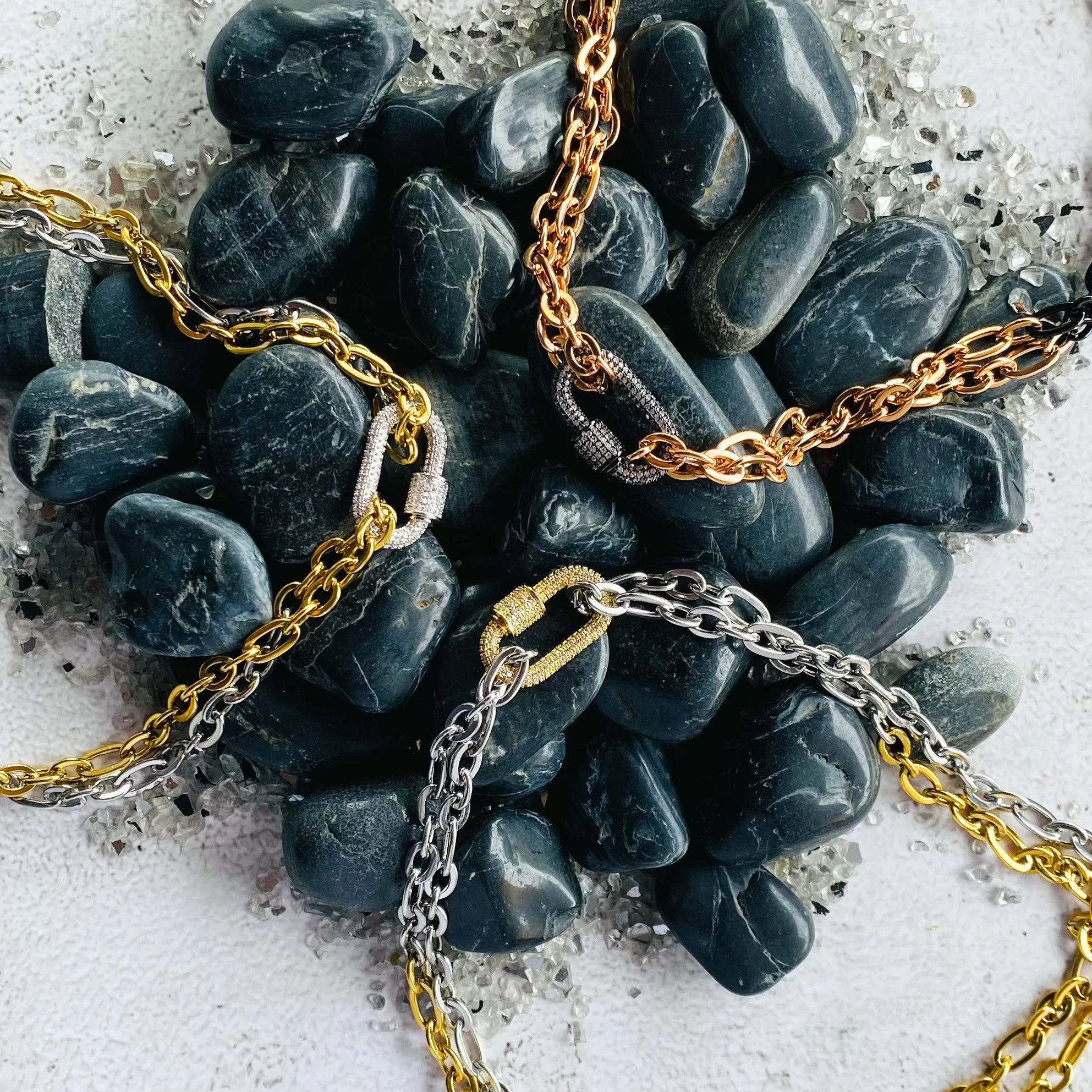 Necklace - Eternal Link with Gold Clasp