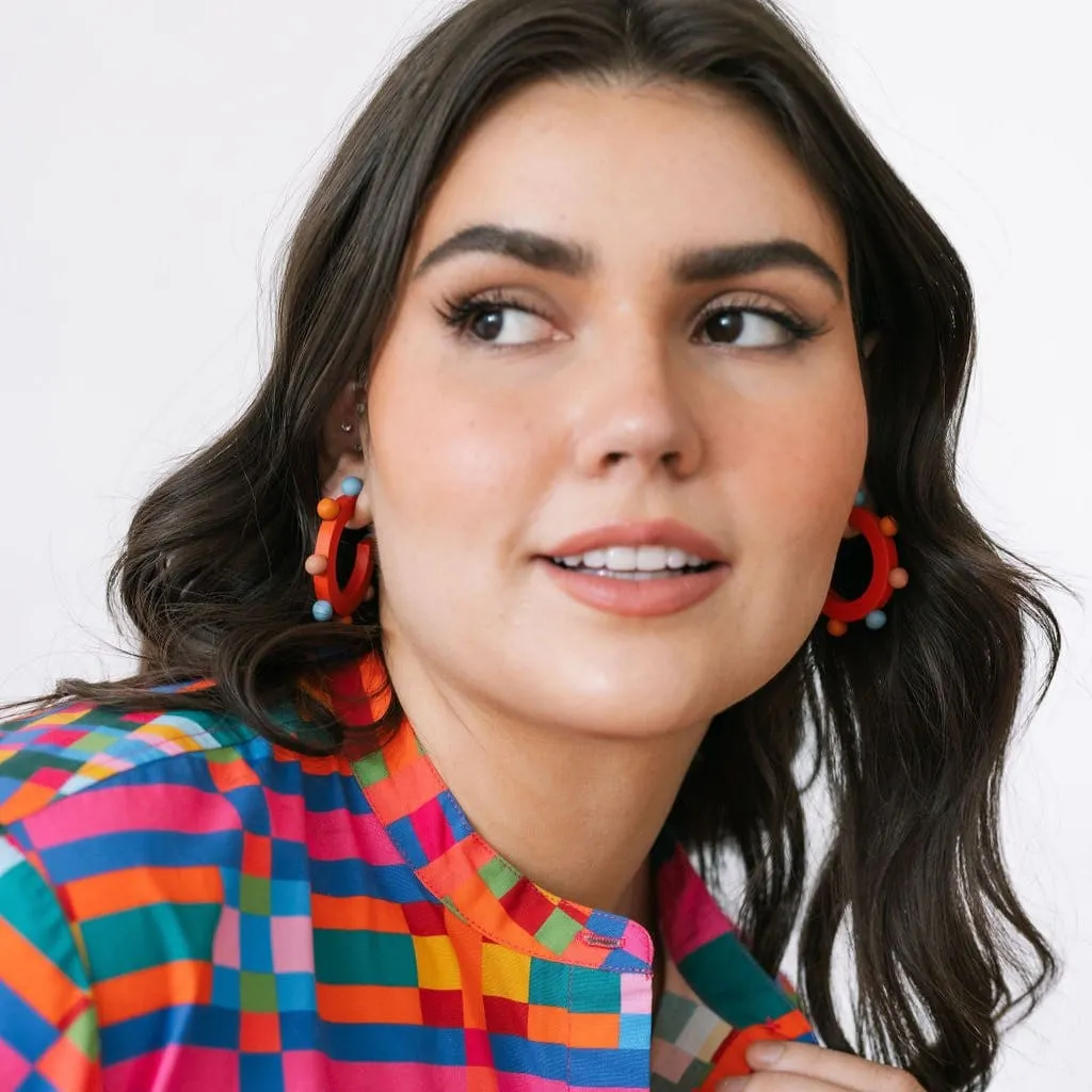 Nelly Ball Hoop Earrings