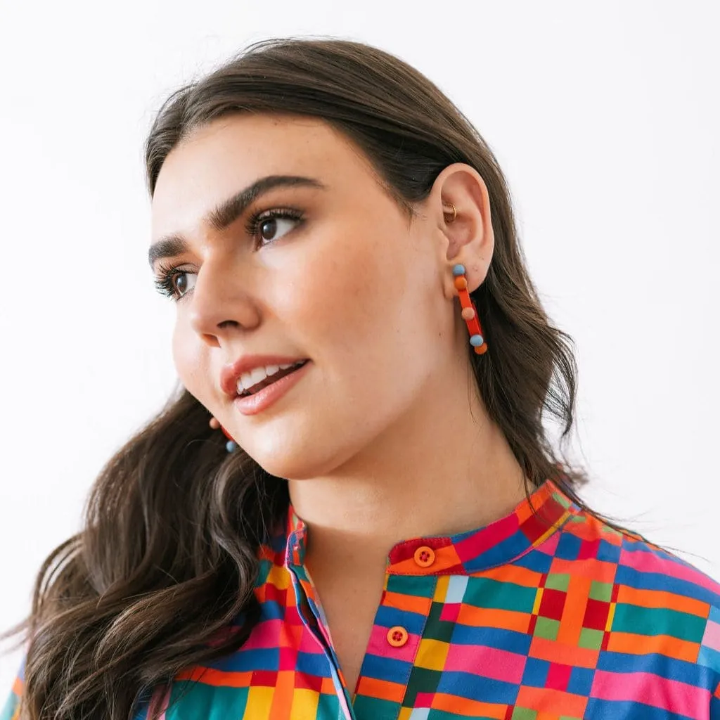 Nelly Ball Hoop Earrings