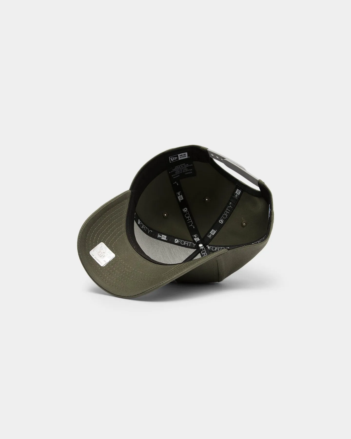 New Era Raiders 9FORTY A-Frame Reflective Logo Snapback Olive/3M