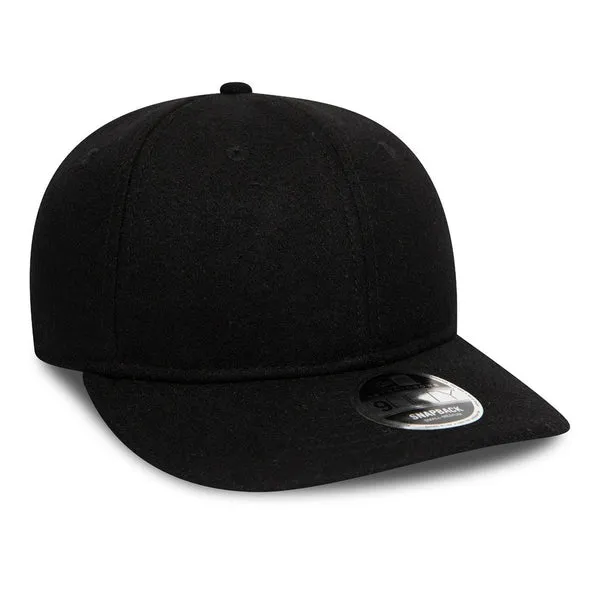 New Era Retro Crown Cap - Black Wool