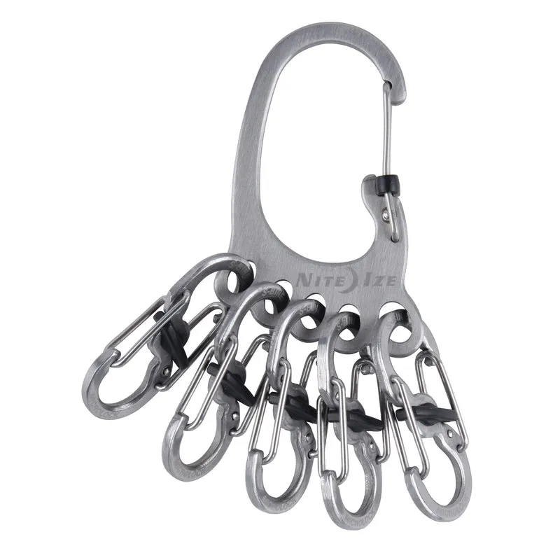 Nite Ize BigFoot Locker 2 in. D Stainless Steel Silver Carabiner Key Chain