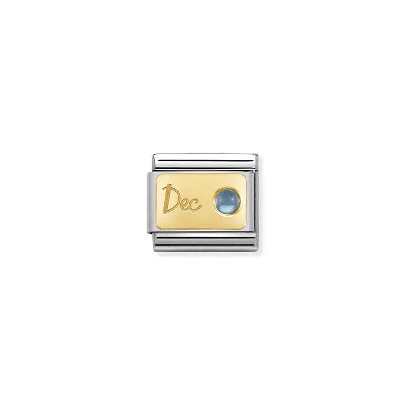Nomination Composable Link December, Topaz Stone, 18K Gold