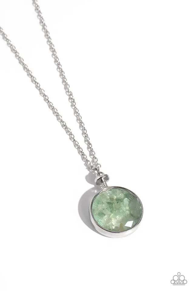 Paparazzi Necklace ~ Geo Mine - Green