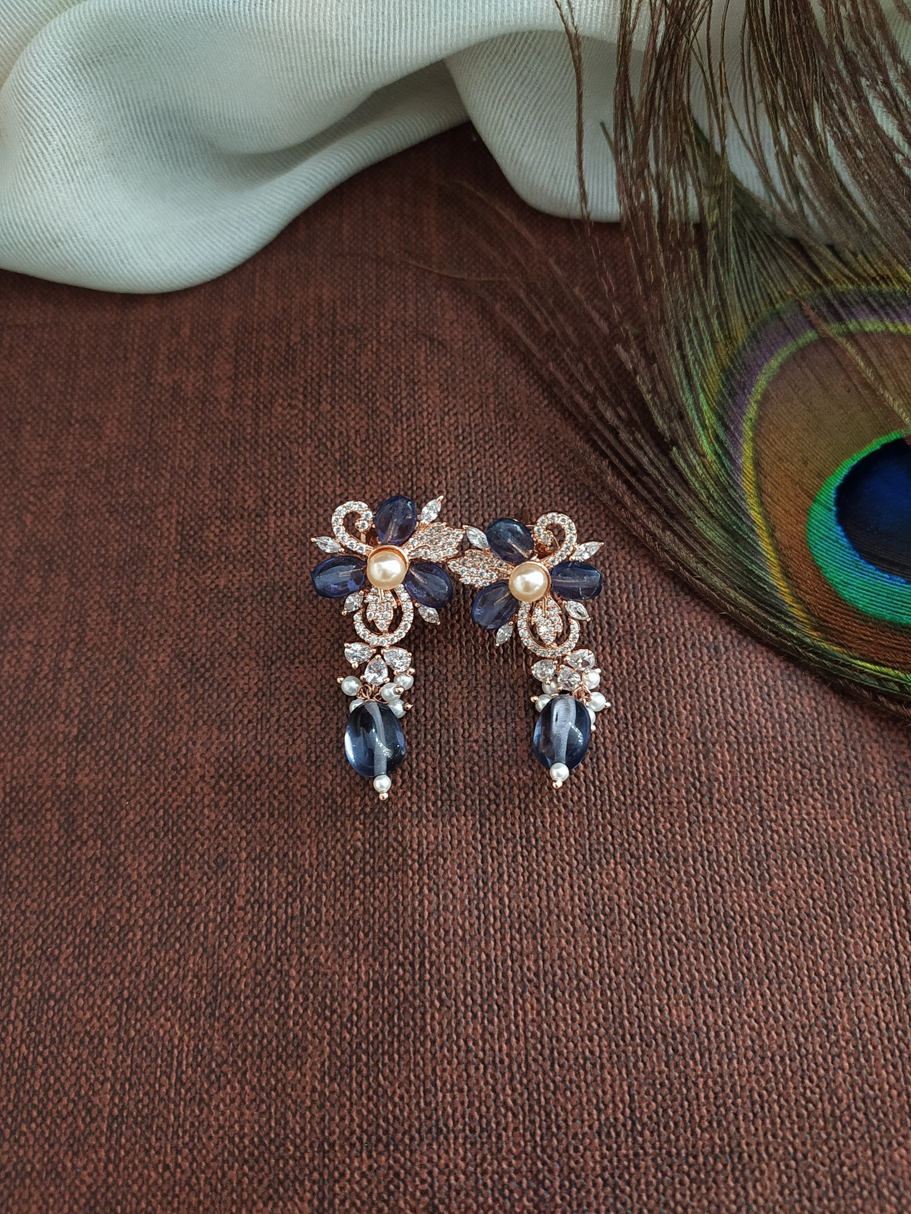Pleasant Eye Catching Rose Gold Zircon Necklace Set