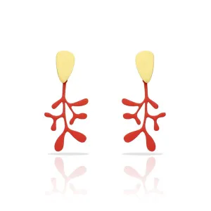 RAS Coral Gold Small Earrings