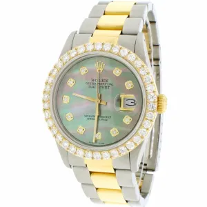 Rolex Datejust 2-Tone 36MM Oyster Watch w/Tahitian TFJ-142508045