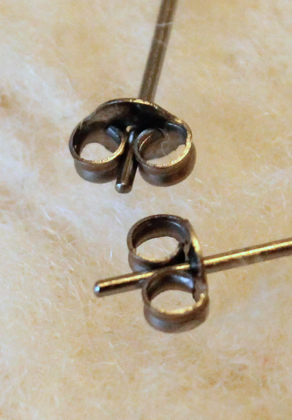 Rose Cut Smoky Quartz Bezel Gemstones, Large (Niobium or Titanium Post Earrings)