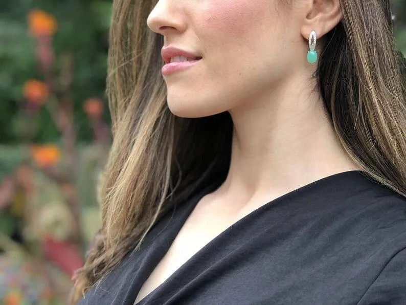 Rose Quartz Earrings - GENUINE Rose Quartz - Long Pink Earrings