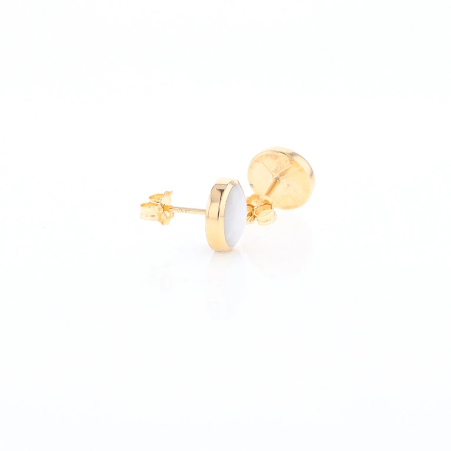 Round Historic Quartz Stud Earrings