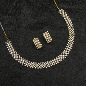 Round Neck Zircon/AD Necklace Set 6207-08