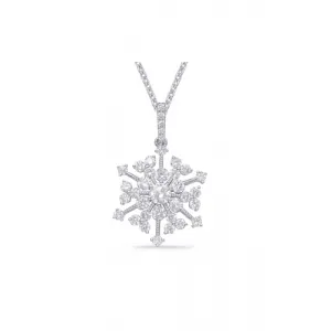 S Kashi & Sons Snowflake Pendant P3303WG
