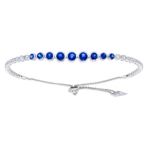 Sapphire and Diamond Bolo Bracelet
