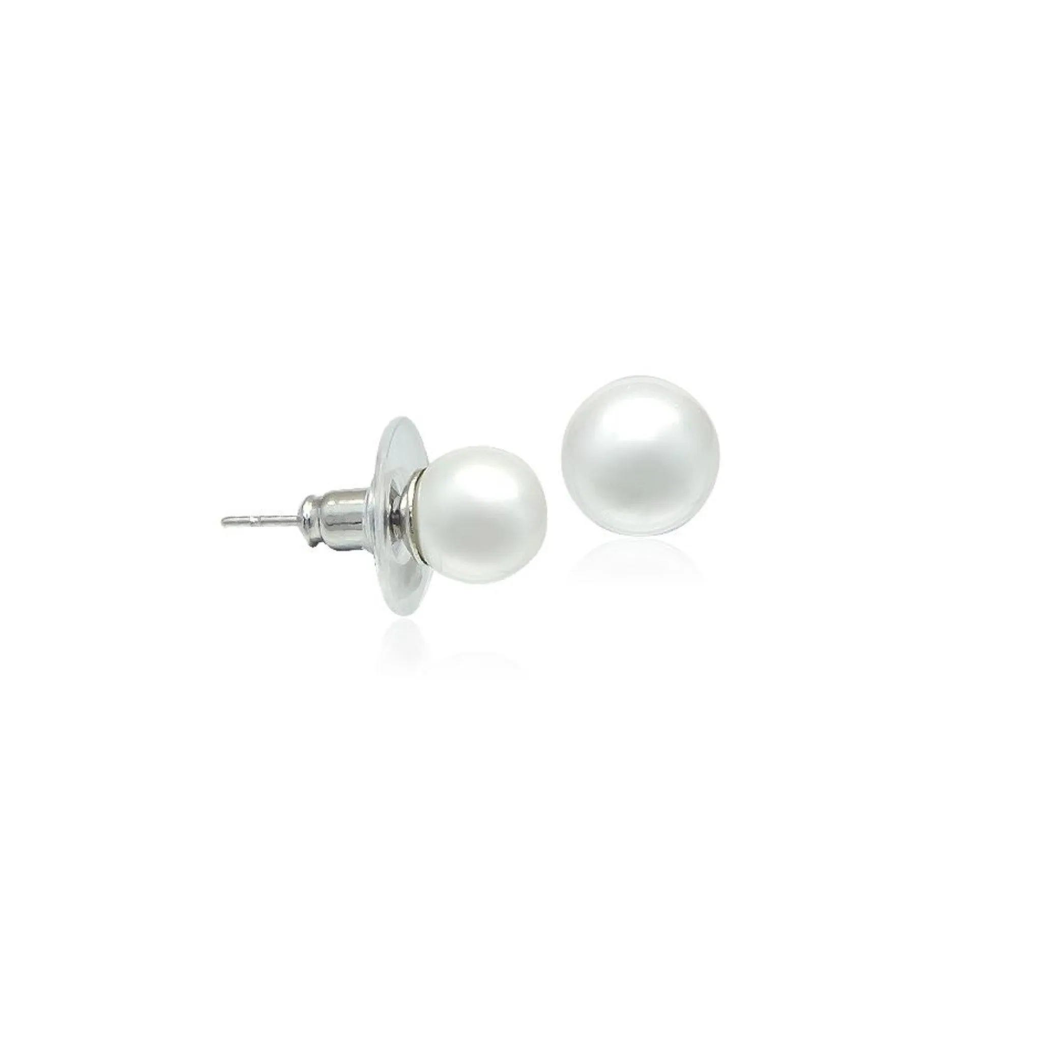 Simulated Pearl 10mm Round Earring