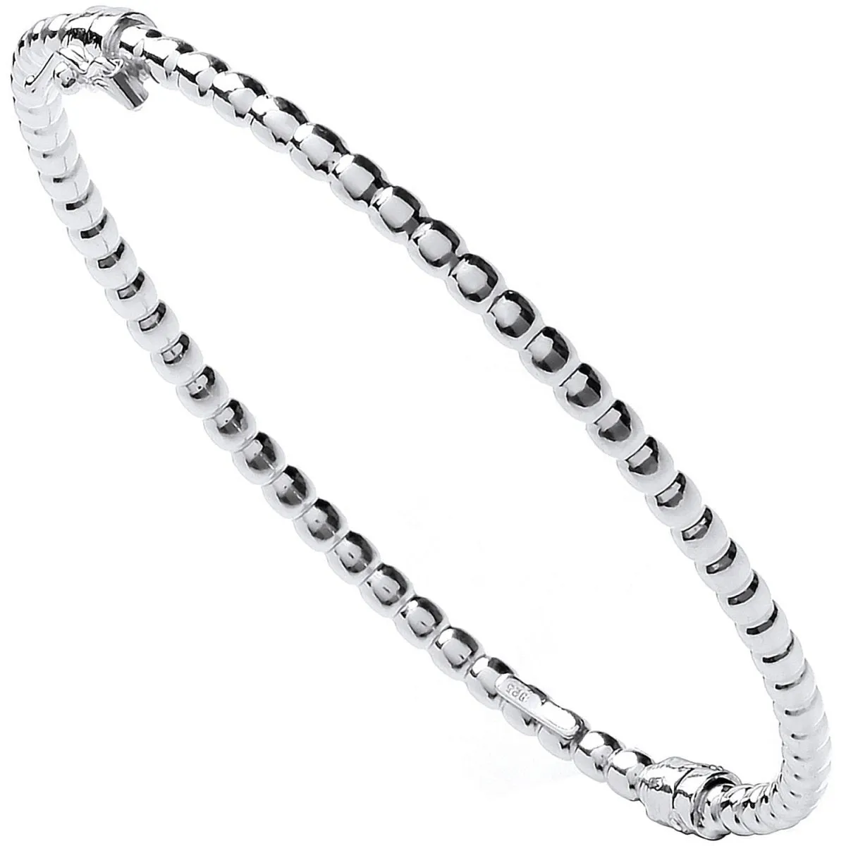 Sterling Silver Bead Ladies Bangle