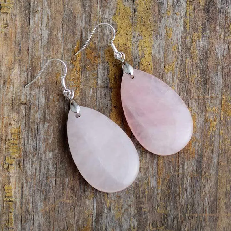 Teardrop Gemstone Dangle Earrings
