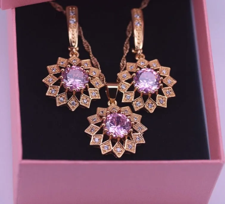 TEEK - Crystal Colored CZ Jewelry Sets