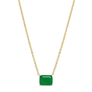 THE GREEN SOLITAIRE EMERALD NECKLACE