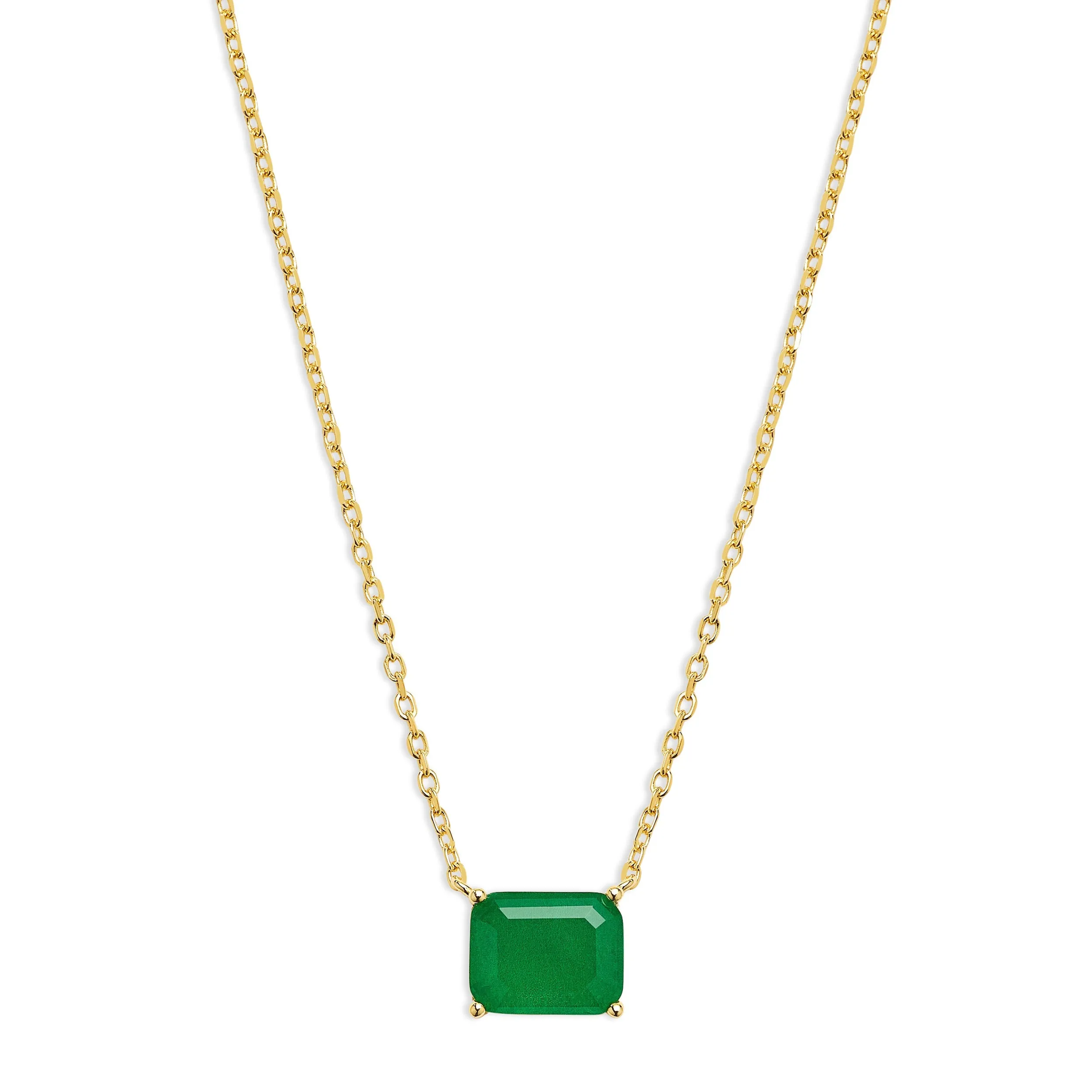 THE GREEN SOLITAIRE EMERALD NECKLACE