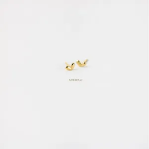 Tiny Heart Studs Earrings, Unisex, Gold, Silver SHEMISLI SS028