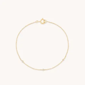 Topaz Charm Bracelet in Solid Gold