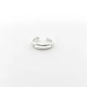 Two Wire Toe Ring | Silver