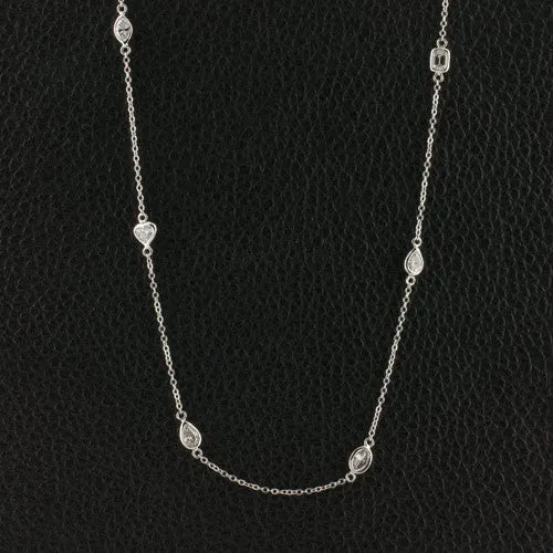 Various Shape Diamonds by the Yard Necklace