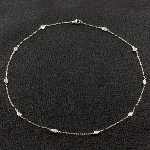 Various Shape Diamonds by the Yard Necklace