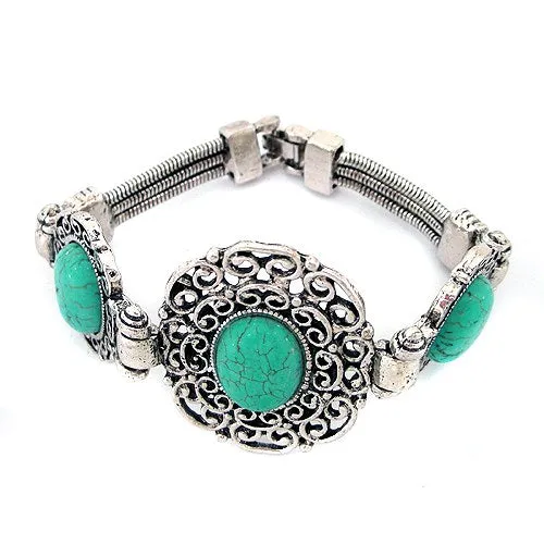 Vintage Turquoise & Silver Bracelet