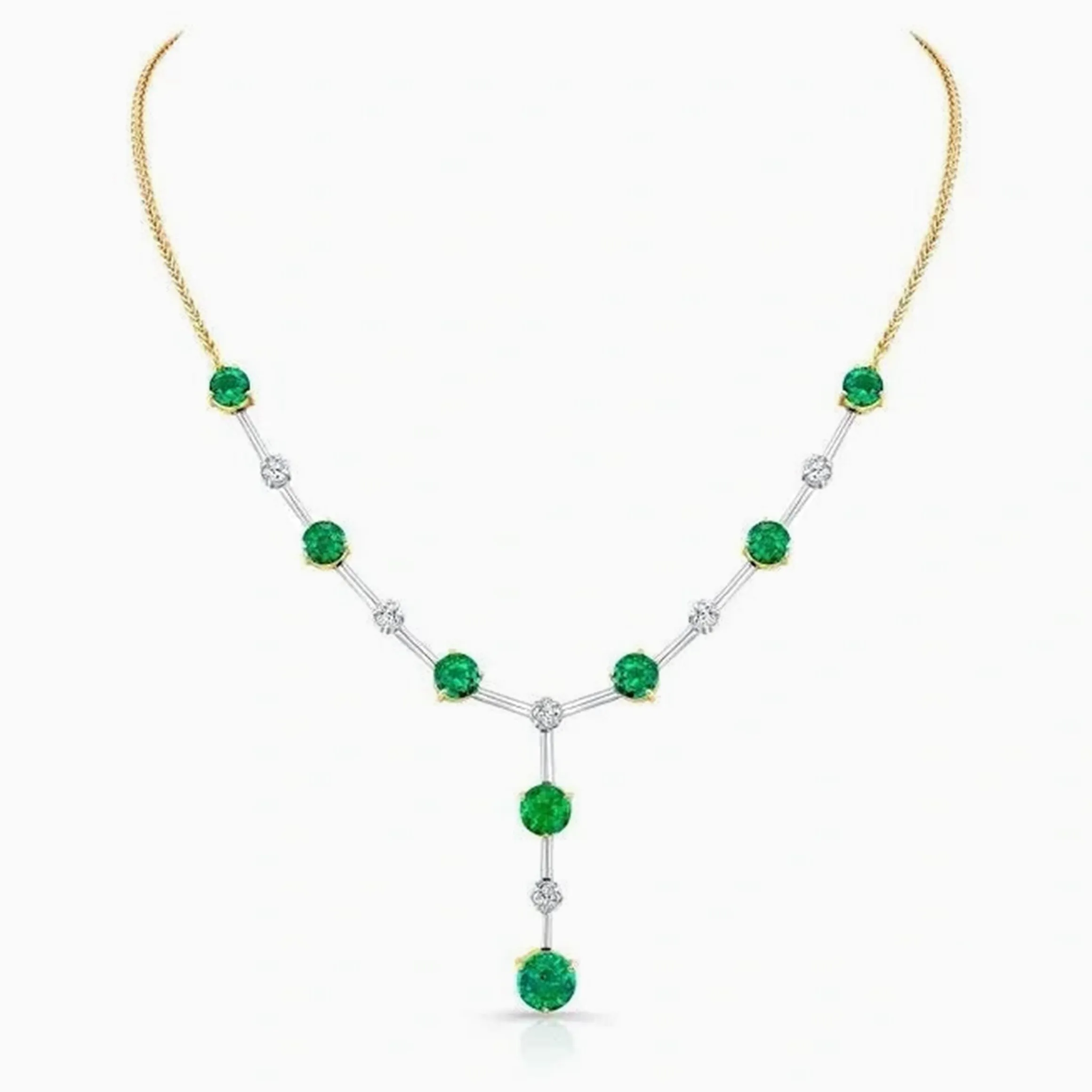 Zambian Emerald & Diamond Platinum Necklace
